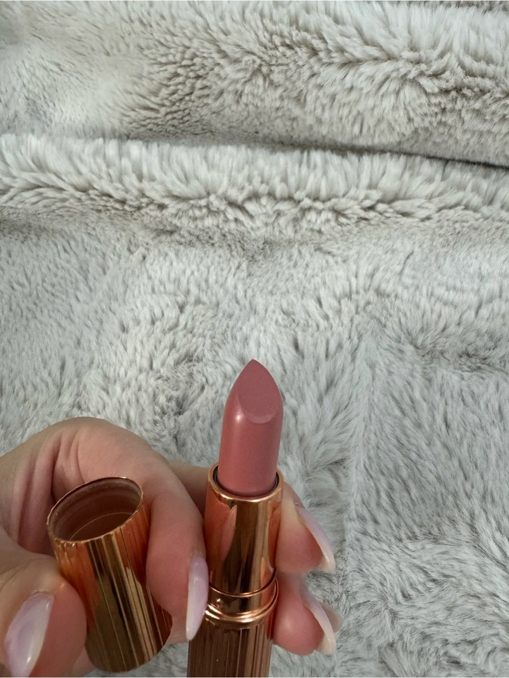 Charlotte Tilbury Satin Shine Lipstick — Pillow Talk Fair (Soft Pink)